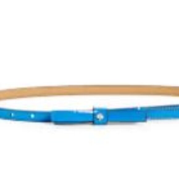 Kate Spade Patent Leather Bow Belt Riverside Blue, Size L, 41in Waist Belt-NEW main image 2